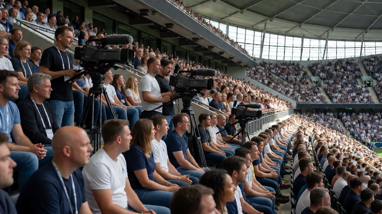 高清直播中的足球 Stadium 现场画面 - 多机位实时转播